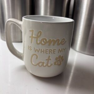 White Ceramic Cat Lover Mug